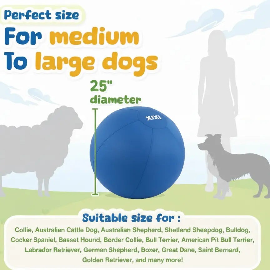 XIXI Inflatable Herding Ball - The Ultimate Interactive Outdoor Toy for Active Dogs - Perfect for High-Energy Breeds!